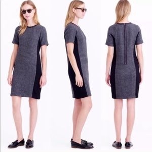 J.CREW Mixed Houndstooth Dress Tweed Wool Leather